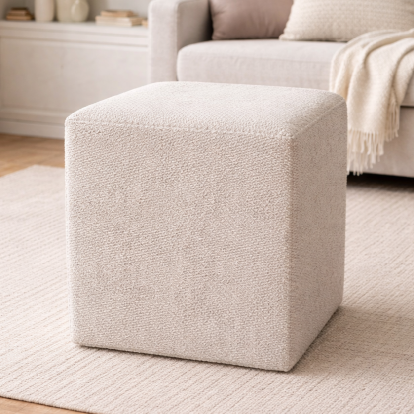 Izzy Square Puff Natural